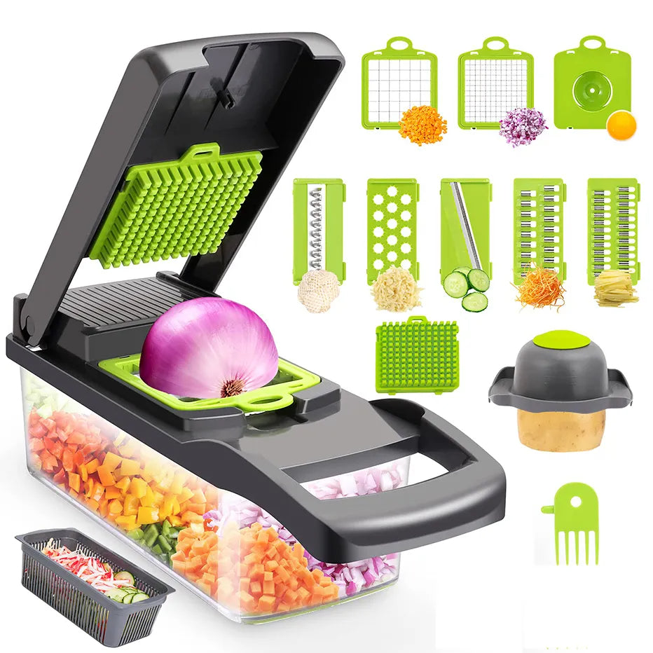 12 in 1 Vegetable Cutter Slicer Chopper with Basket - AgTechShop