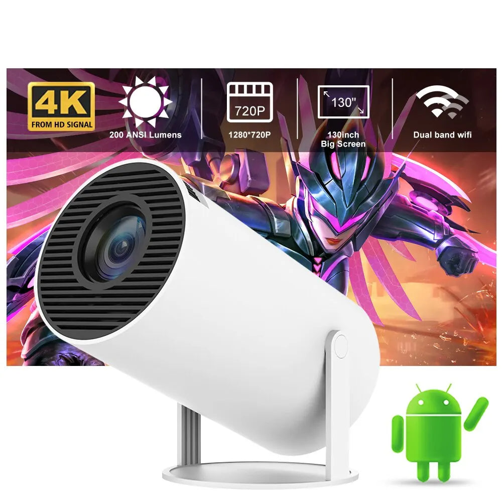 HY300 Mini Projector 4K Android 11 WIFI6 BT5.0 - AgTechShop