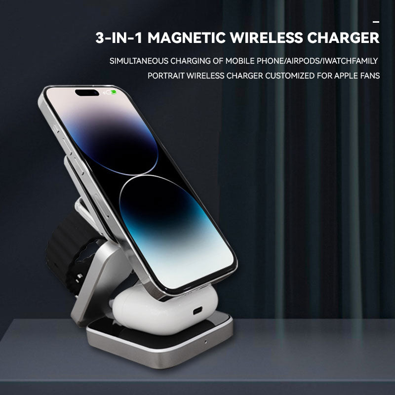 Portable 3 in 1 Foldable Wireless Charger Stand - AgTechShop
