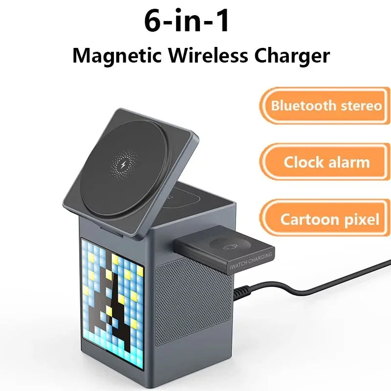6 in 1 Magnetic Wireless Charger & Speaker - AgTechShop