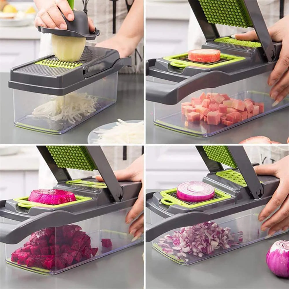 12 in 1 Vegetable Cutter Slicer Chopper with Basket - AgTechShop