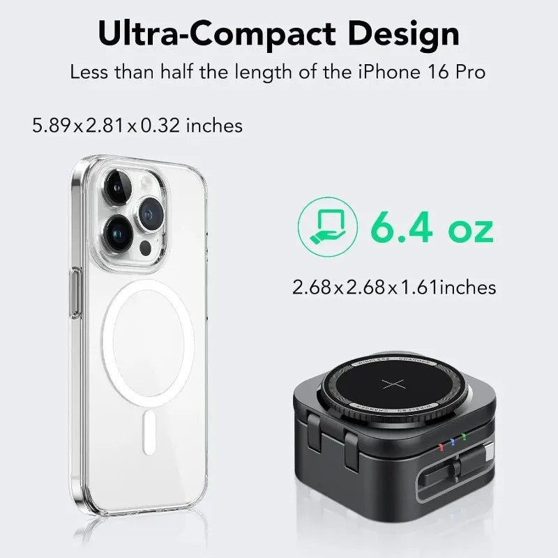 Magnetic 3 in 1 Wireless Charger Station With Extension Cords - AgTechShop