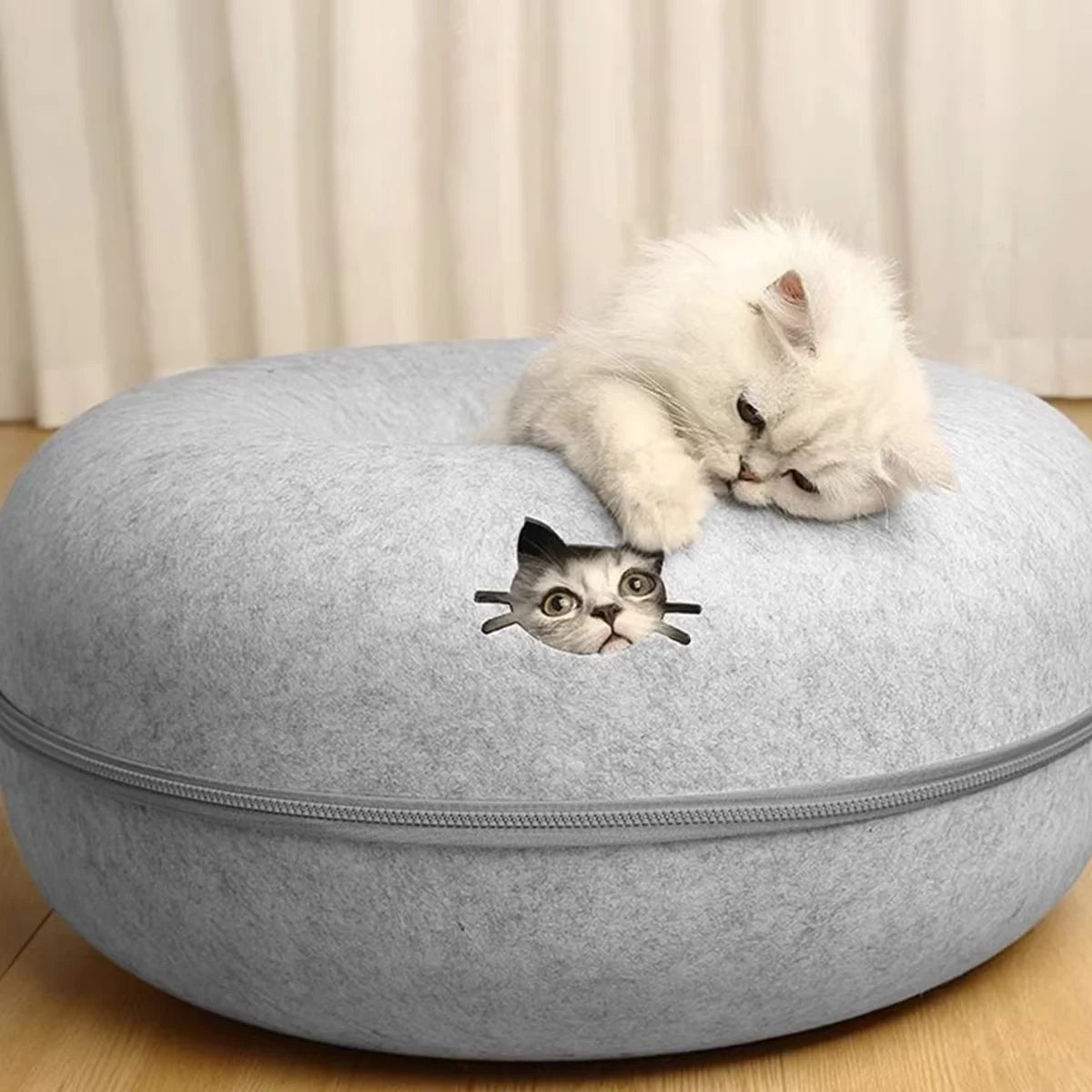 Felt Donut Cat Tunnel Bed - AgTechShop