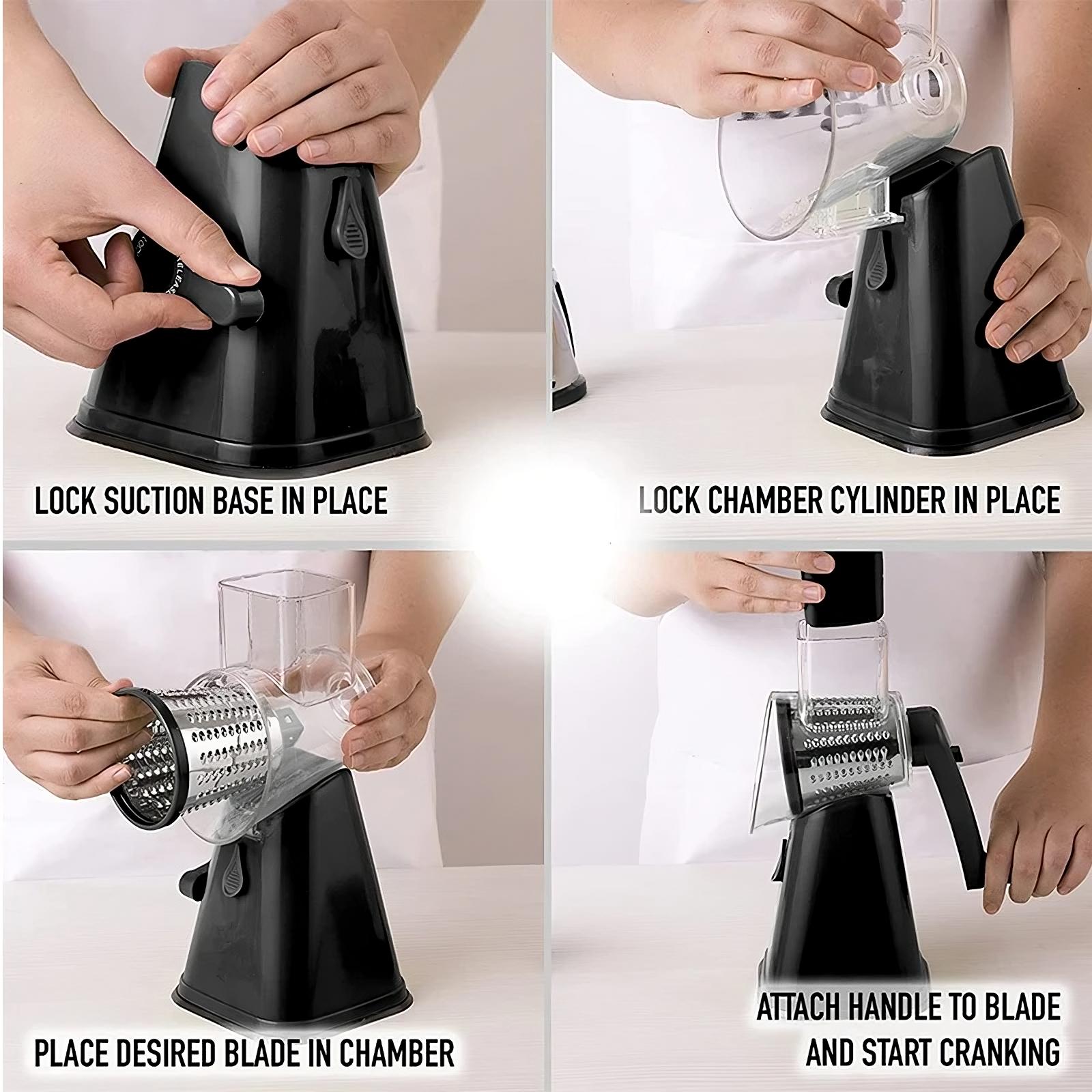 3-in-1 Rotary Cheese Grater & Vegetable Slicer - AgTechShop