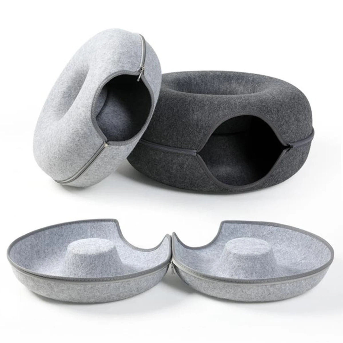 Felt Donut Cat Tunnel Bed - AgTechShop