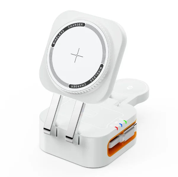 Magnetic 3 in 1 Wireless Charger Station With Extension Cords - AgTechShop